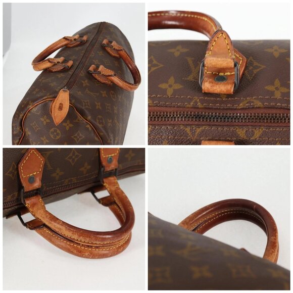 LOUIS VUITTON Monogram Speedy 35 Hand Bag M41524 LV Auth 137076 - Picture 16 of 16